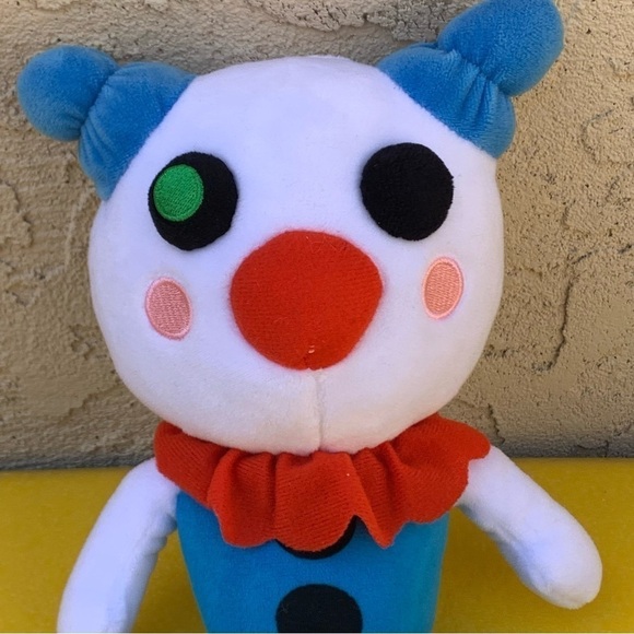 MiniToon PHATMOJO Roblox Piggy CLOWNY 9” Collectible Plush CLOWN VIDEO GAME TOY - Picture 2 of 10